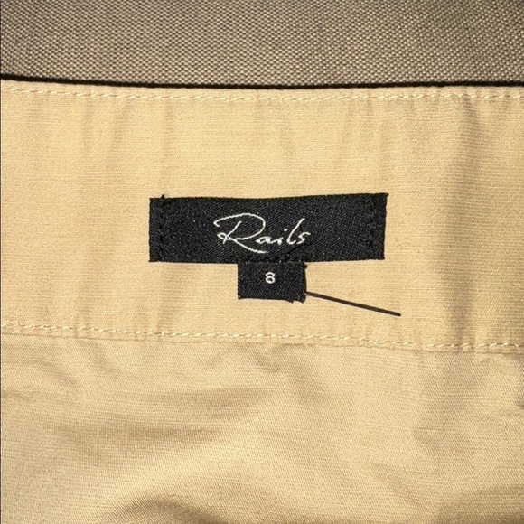 NEW Rails Cyrus Khaki Cotton Linen Twill Belted Utility Midi Skirt  - 8 - Picture 14 of 16